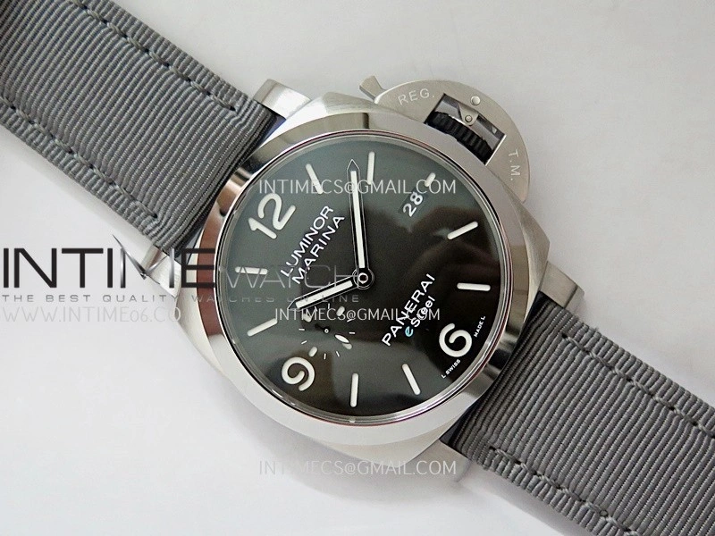 PAM1358 44mm VSF 1:1 Best Edition Black Dial On Gray Nylon Strap P.9010 Super Clone